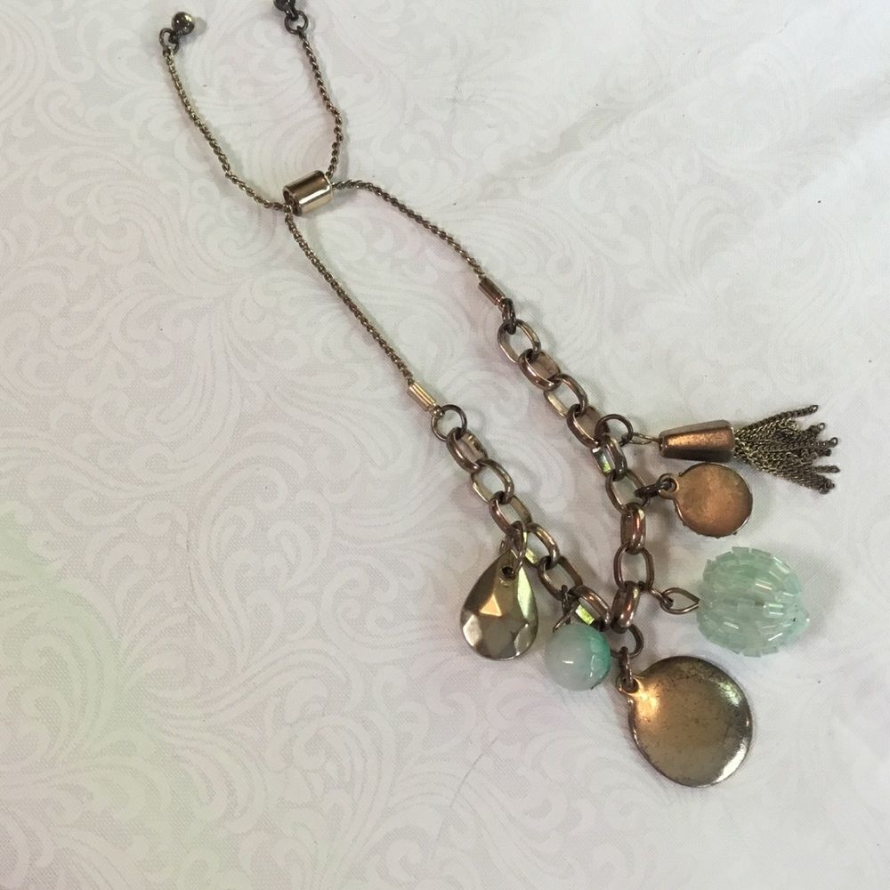 Goldtone Adjustable Charm Bracelet